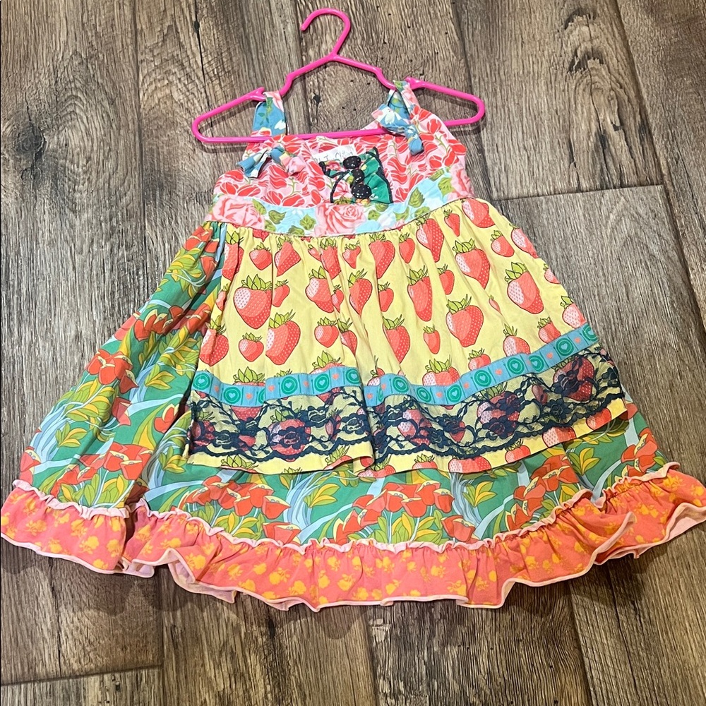 MJ Colorful Strawberry Print Dress